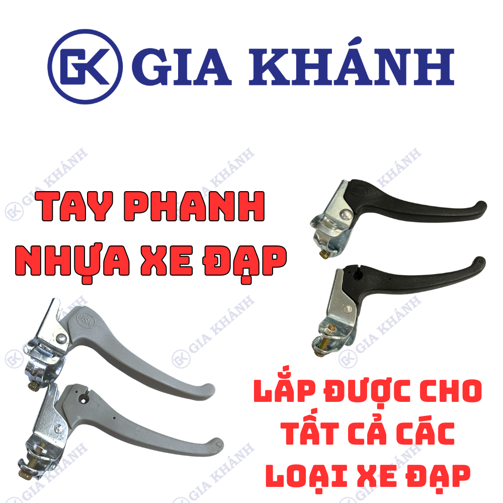Tay Phanh Xe Đạp Nhựa Dành Cho Tất Cả Các Xe Đạp ( Mini, Cào Cào, 600, 660, 650, 700, Trẻ Em, Địa Hình …) Màu Đen & Ghi