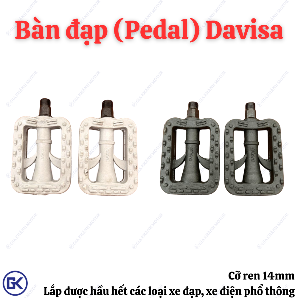 Bàn Đạp (Pedal) Xe Đạp – Xe Điện Davisa (Ren 14 Mm Dành Cho Hầu Hết Các Loại Xe Đạp)