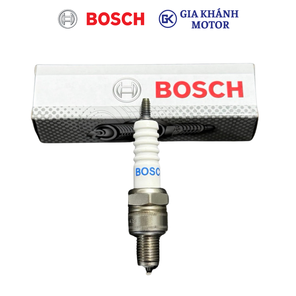 Bugi (Bộ Đánh Lửa) Xe Máy Bosch Chân Ngắn (Wave nhỏ, Dream, Sirius, Jupiter, Future 1, Taurus, Mio, Atila, Nouvo, Viva)