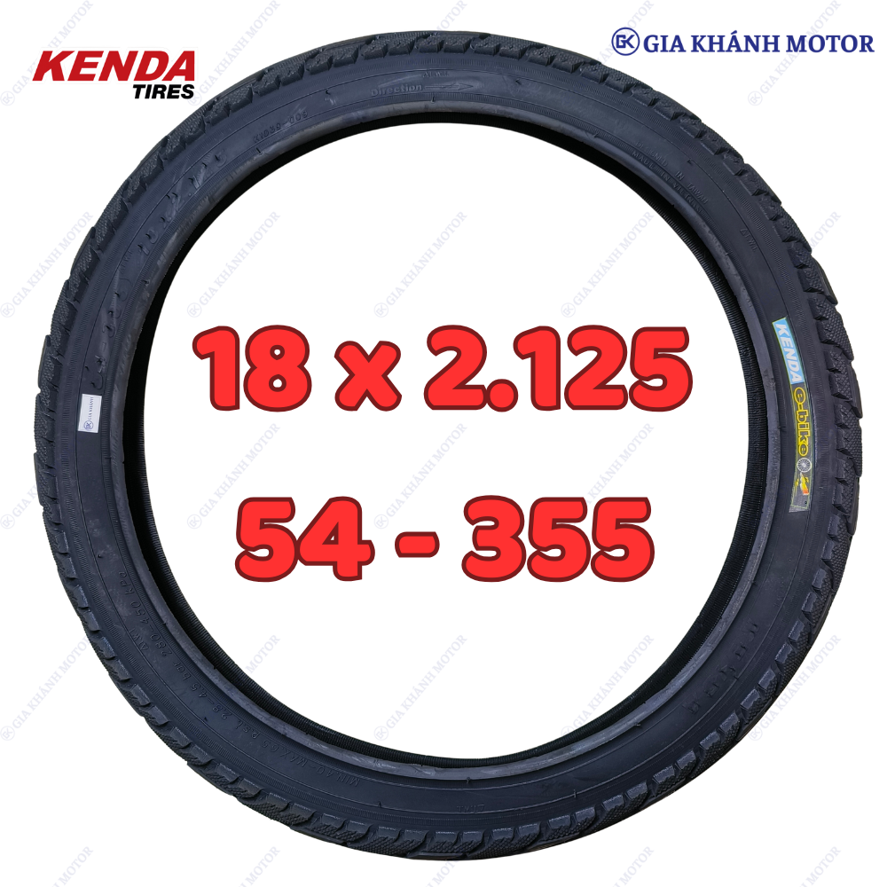 Lốp & Săm (Ruột & Vỏ) Xe Đạp – Xe Điện  Cỡ 18, 18x2.125 (18x2125) , 54-355, 57-355 Kenda