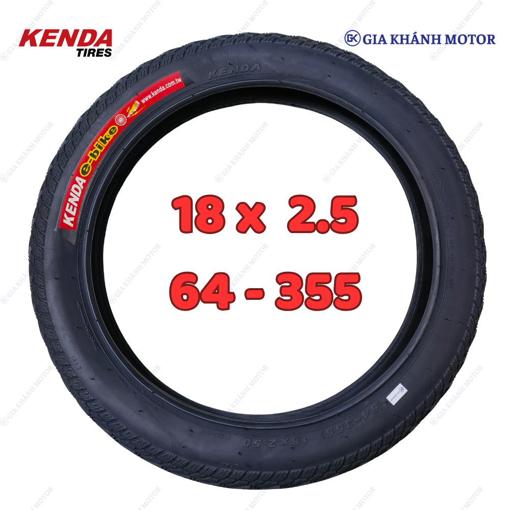 Lốp & Săm (Ruột & Vỏ) Xe Đạp – Xe Điện Cỡ 18x2.5 (18x25) , 64-355 Kenda