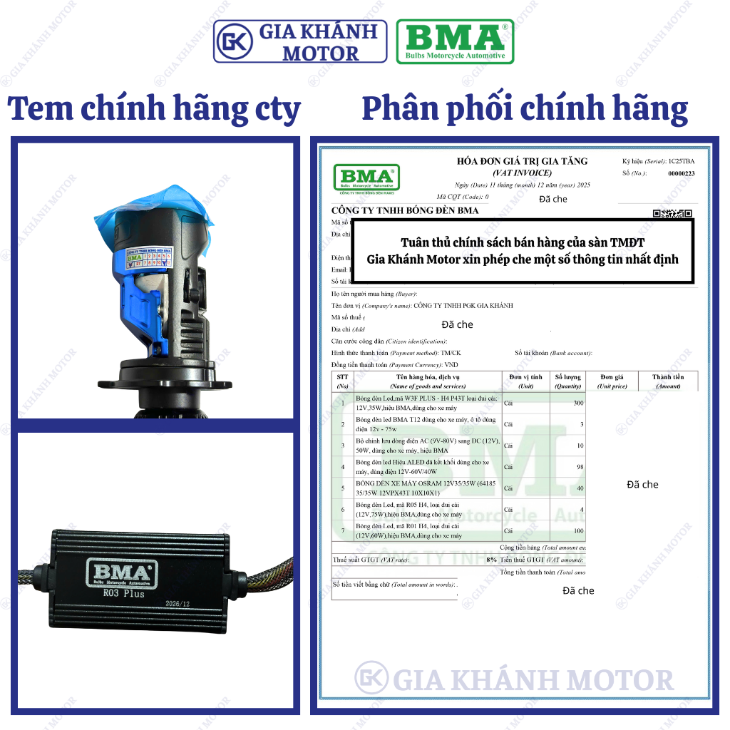 Đèn Pha Bi Cầu Mini H4 BMA R03 Plus 70W - Ảnh 6
